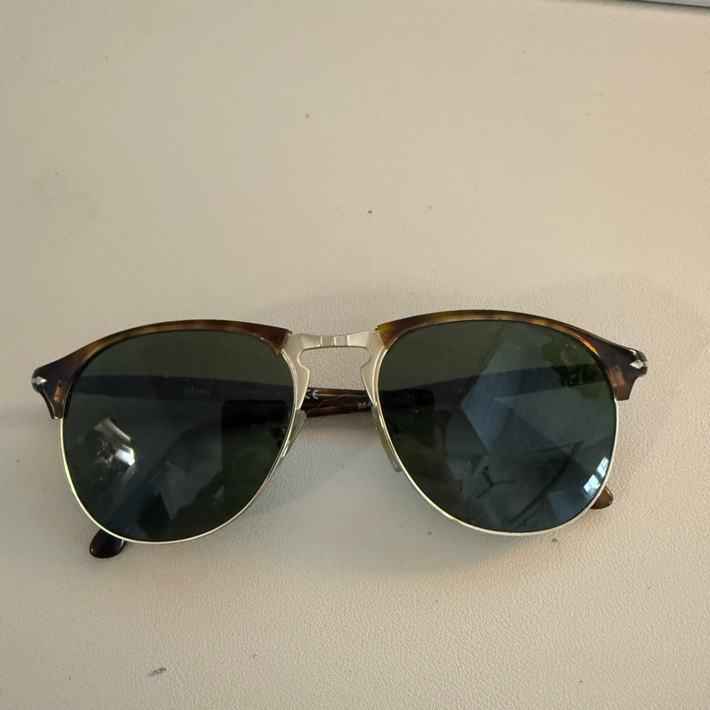 Persol Brown and Gold Sunglasses